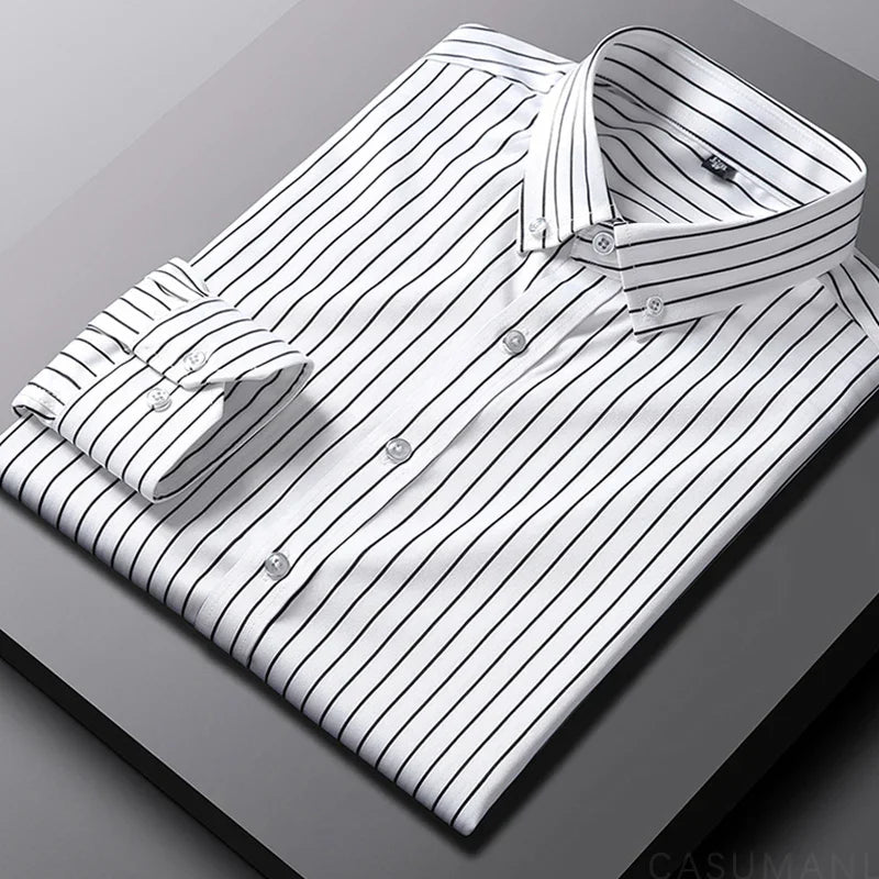 Camisa casual de rayas para hombre