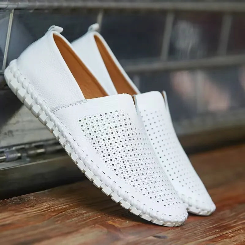 Mocasines de piel transpirable