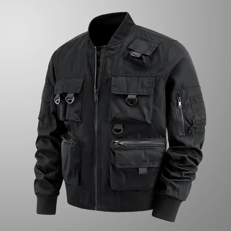 Chaqueta retro multibolsillos