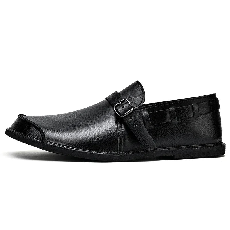Mocasines de piel con hebilla