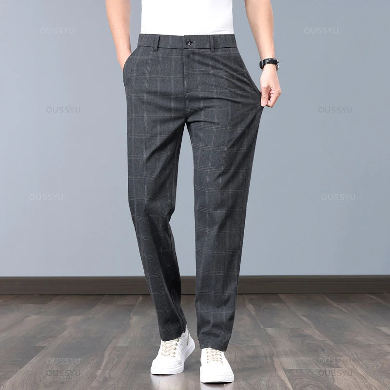 Pantalones elásticos a cuadros