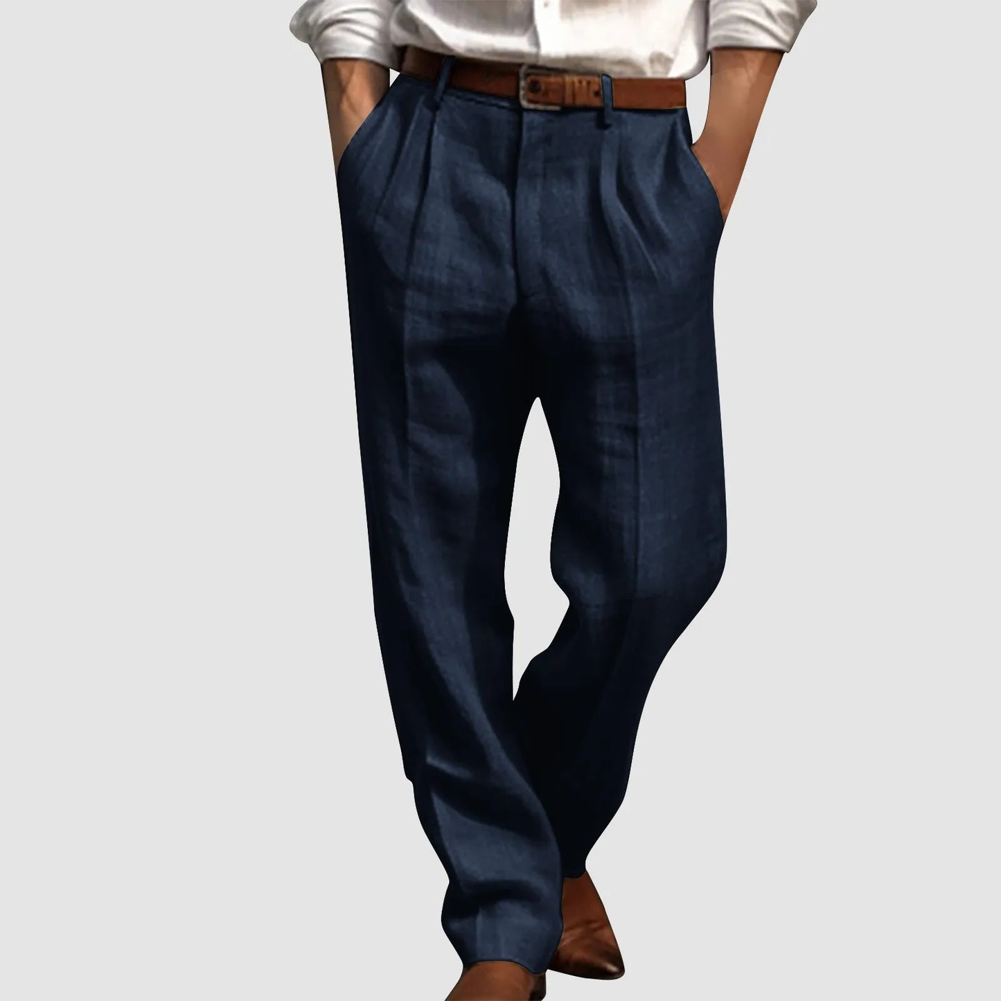 Pantalones de algodón y lino