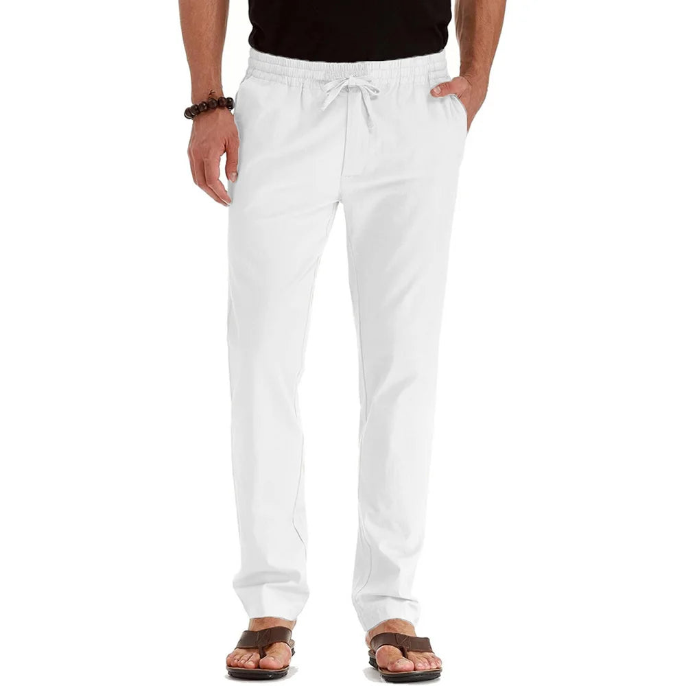 Pantalones de algodón y lino