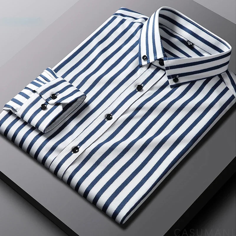 Camisa casual de rayas para hombre