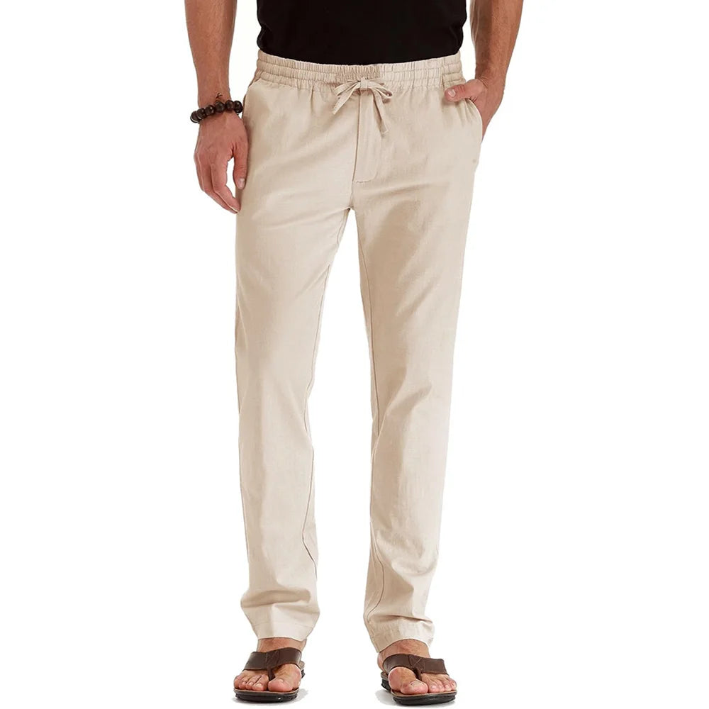 Pantalones de algodón y lino