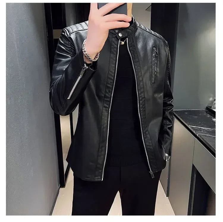 Elegante chaqueta de cuero
