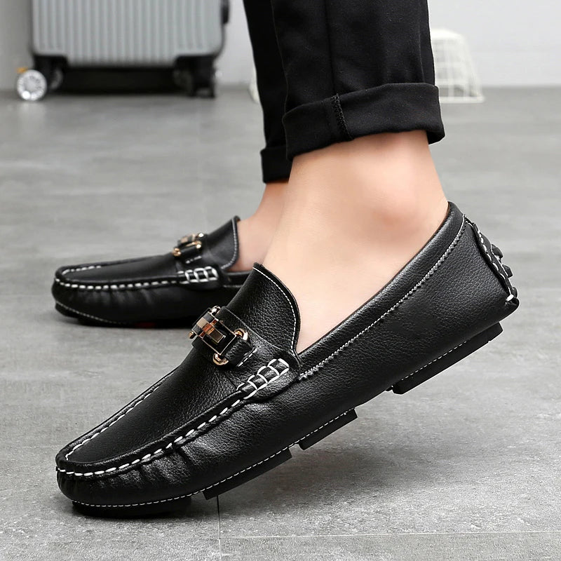 Mocasines de piel auténtica