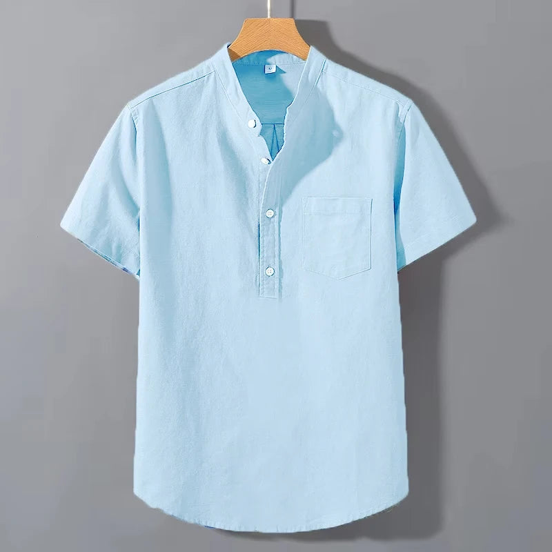 Camisa de algodón de manga corta