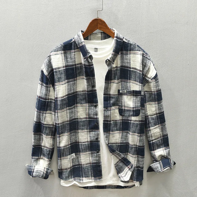 Elegante camisa de cuadros