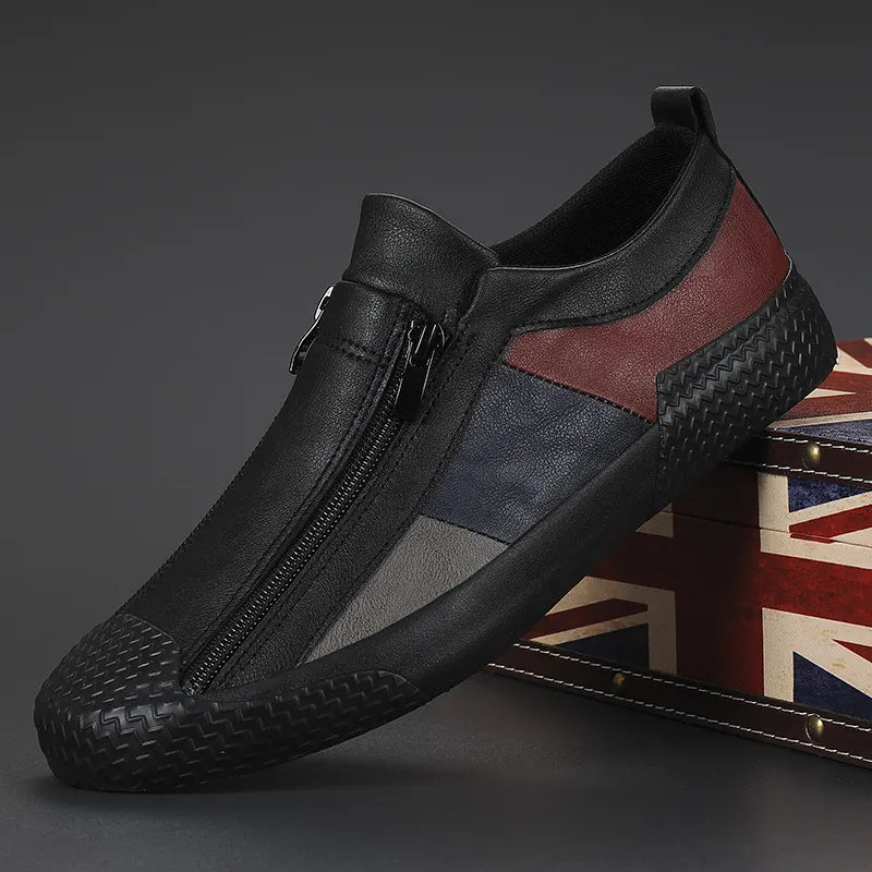Zapatos de piel con cremallera