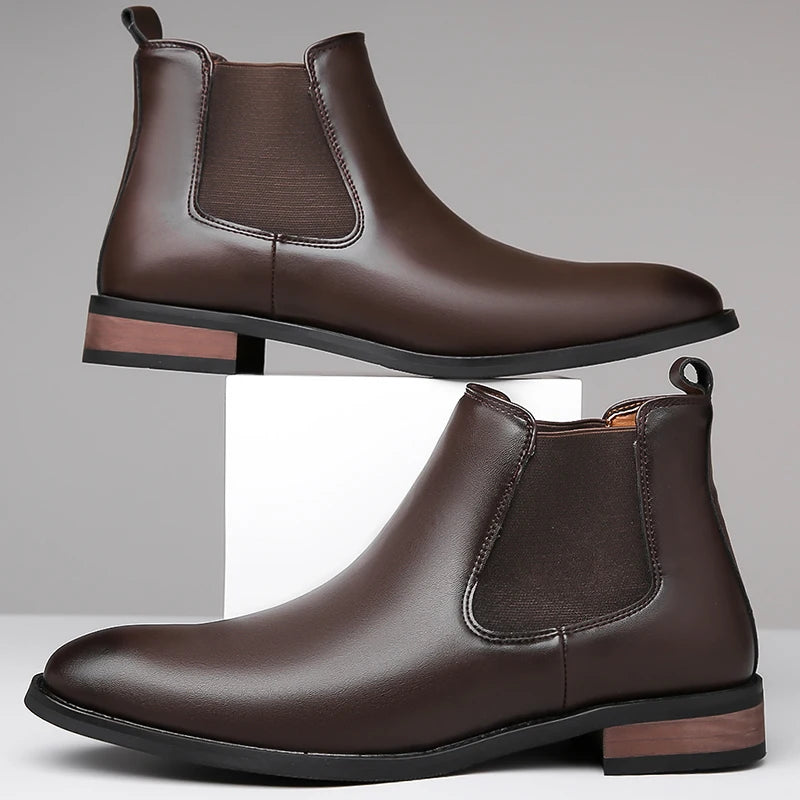 Elegantes botas de piel