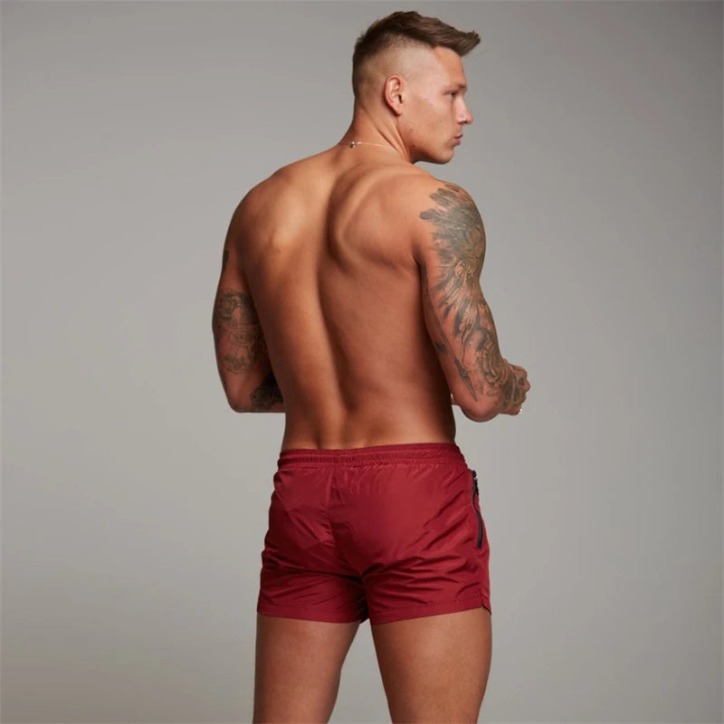 Shorts de baño con bolsillos con cremallera