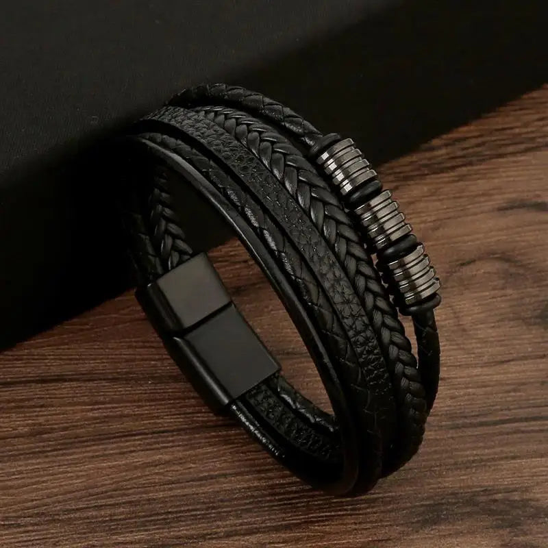 Pulsera clásica de cuero para hombre