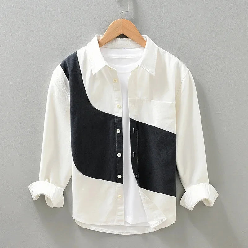 Camisa bicolor de algodón