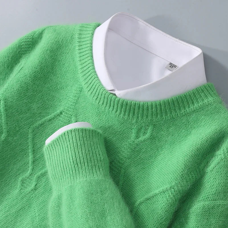 Jersey de cachemira con estampado de rombos