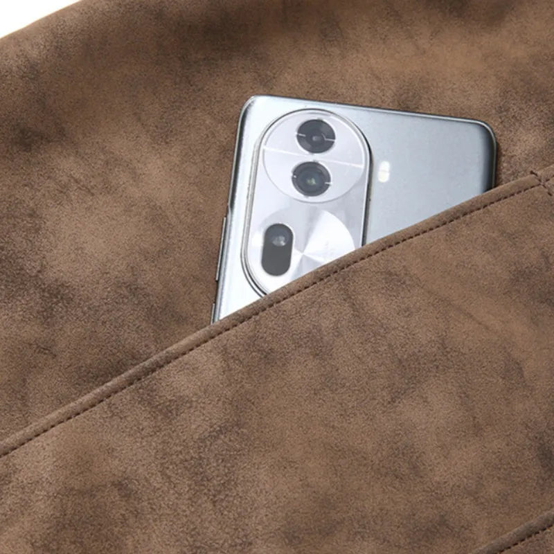 Chaqueta de béisbol de ante