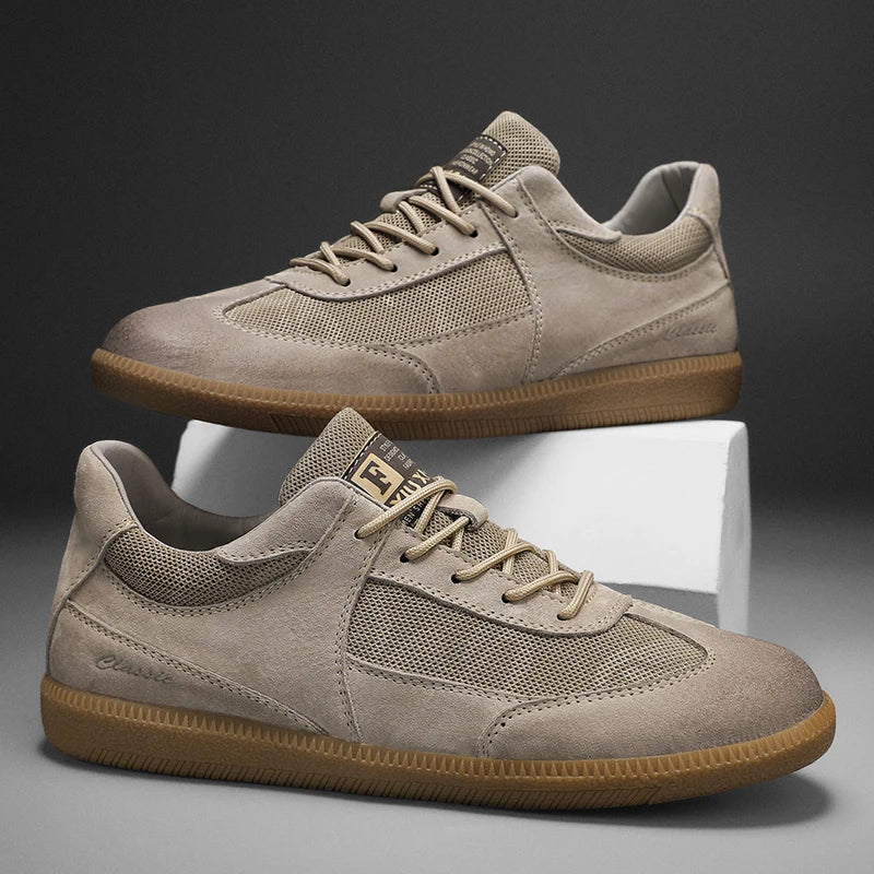Zapatillas casual de piel