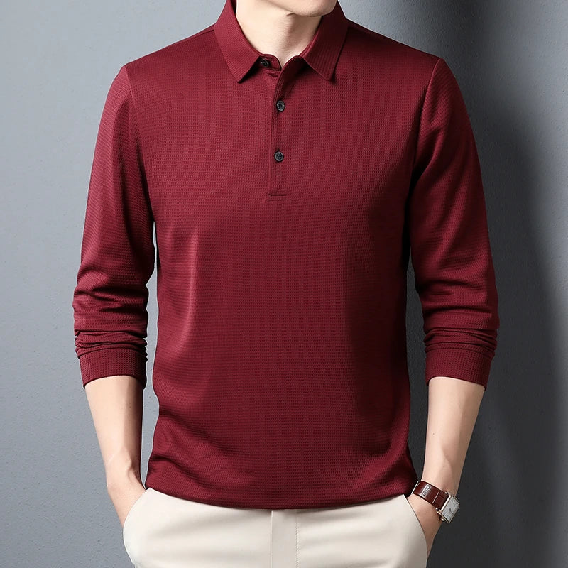 Elegante polo de manga larga