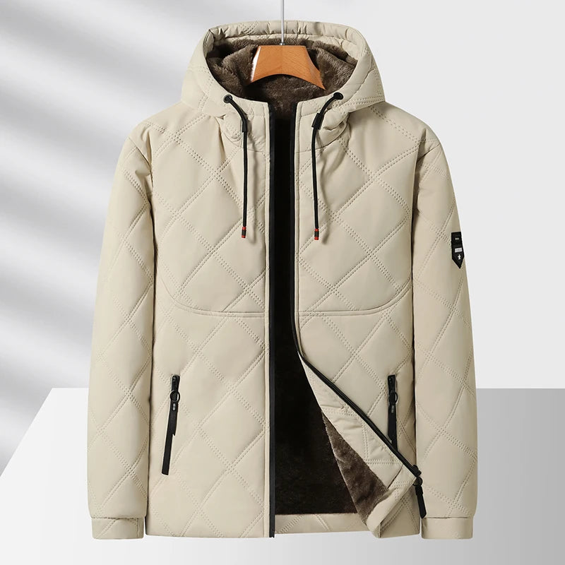 Elegante chaqueta acolchada con forro polar