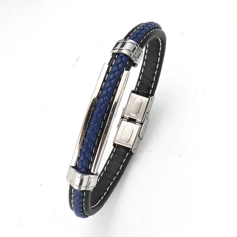 Elegante pulsera de acero inoxidable para hombre