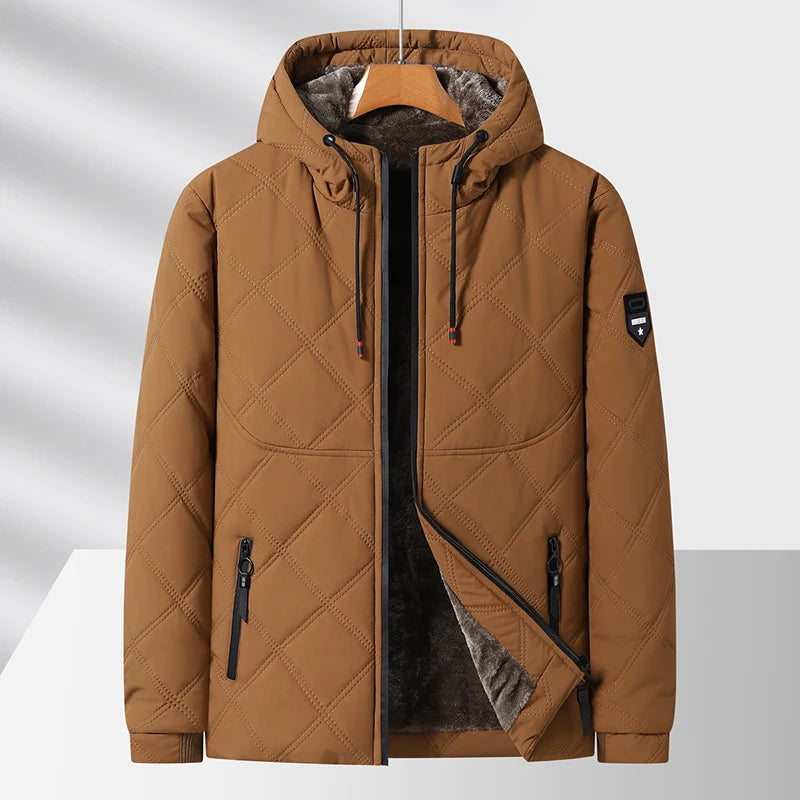 Elegante chaqueta acolchada con forro polar