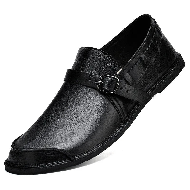 Mocasines de piel con hebilla