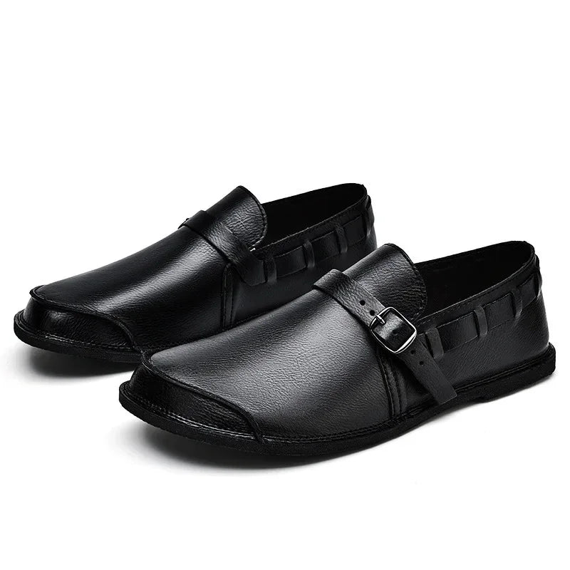 Mocasines de piel con hebilla