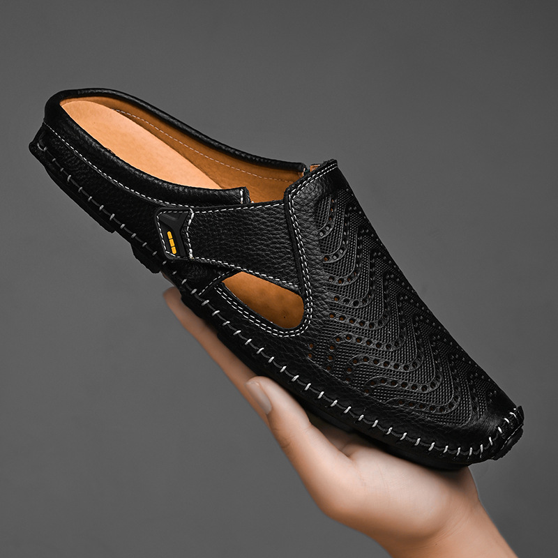 Sandalias transpirables de piel italiana