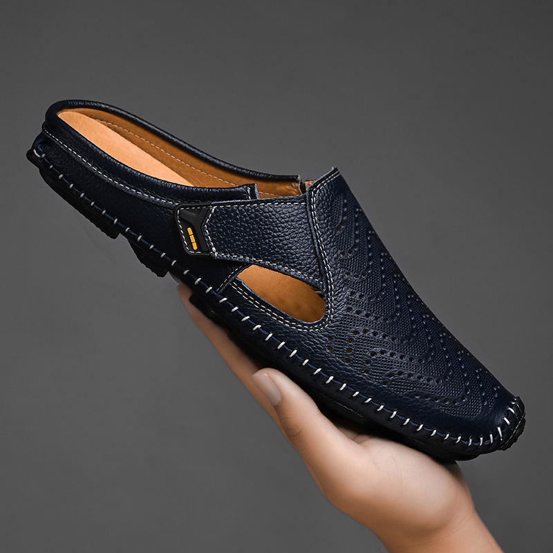 Sandalias transpirables de piel italiana