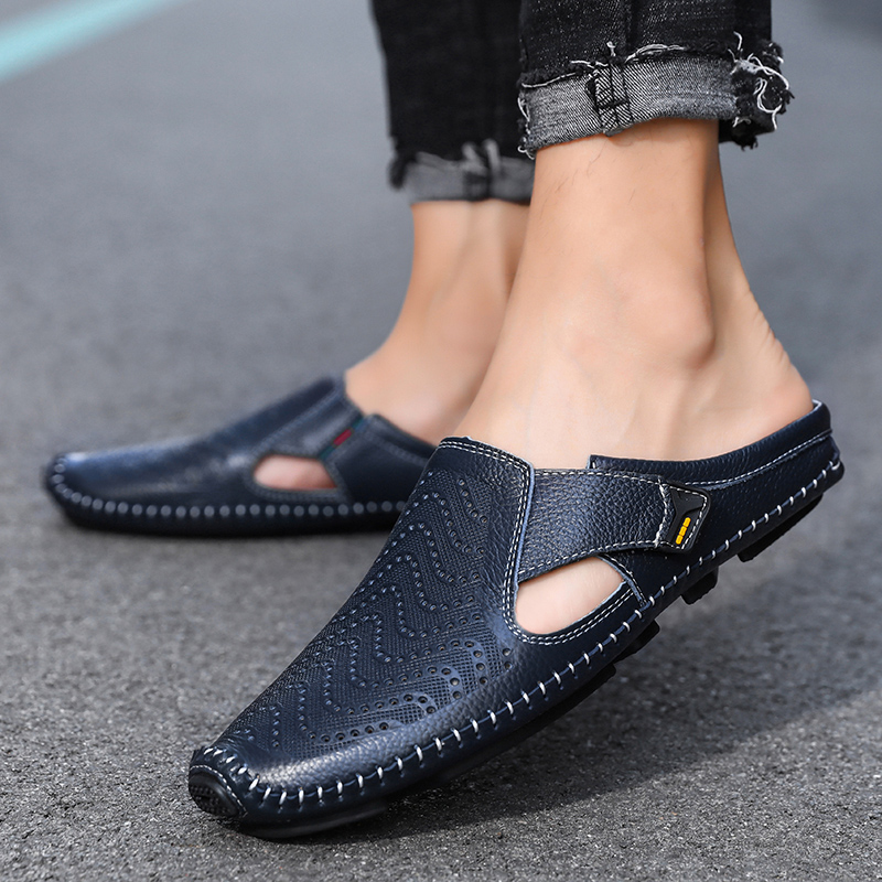 Sandalias transpirables de piel italiana