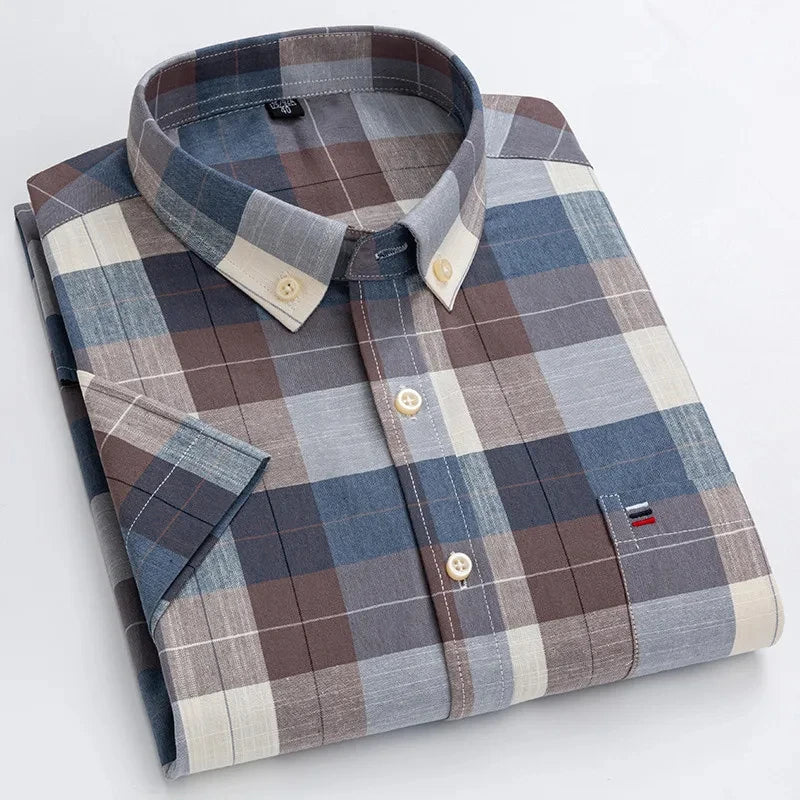 Camisa elegante de algodón para hombre