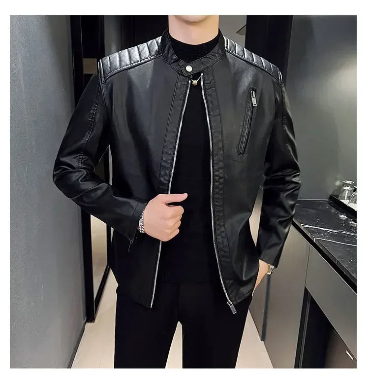 Elegante chaqueta de cuero