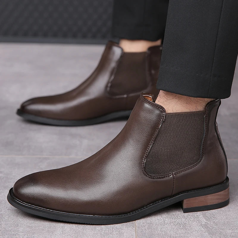 Elegantes botas de piel