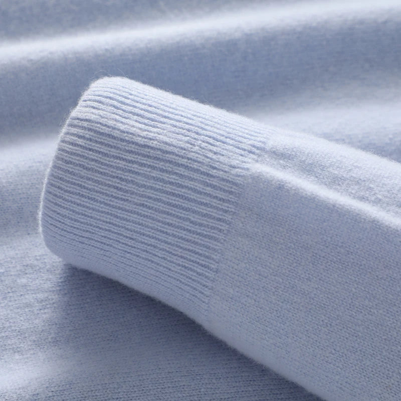 Jersey de cachemira con cuello medio alto