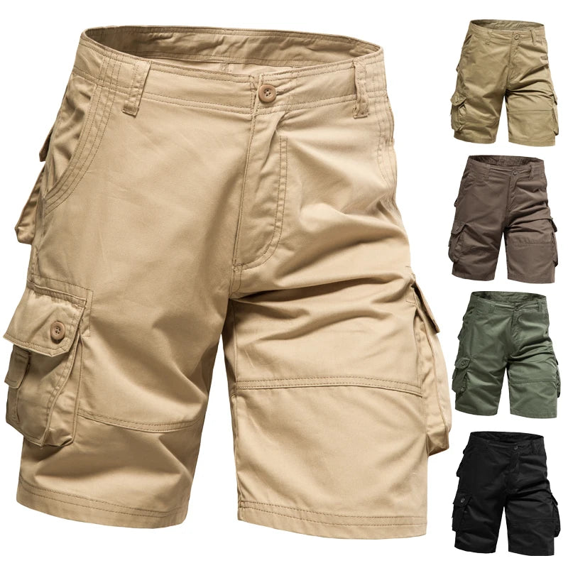 Pantalones cortos multibolsillos para hombre