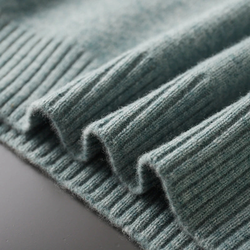 Jersey de cuello alto de lana merino de Viena