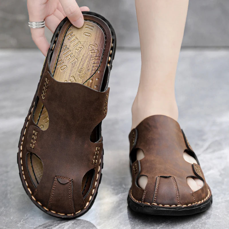 Sandalias de piel