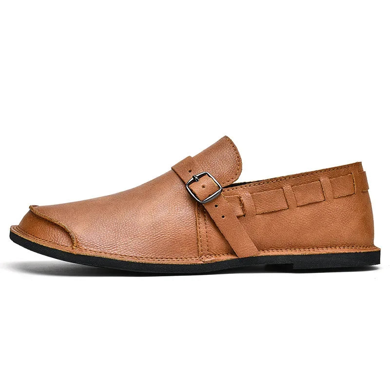 Mocasines de piel con hebilla