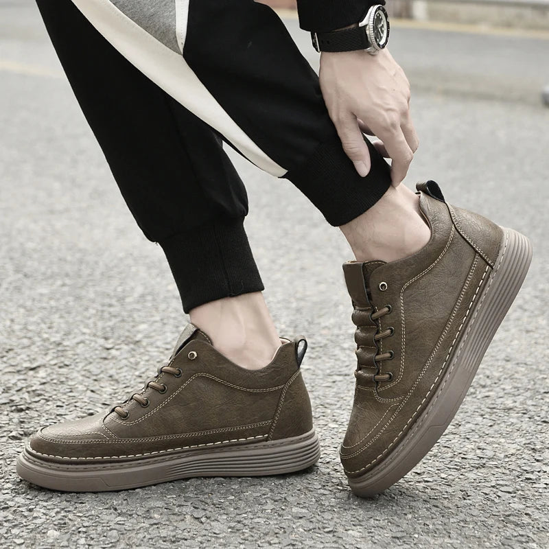 Zapatos Oxford elegantes de cuero alto