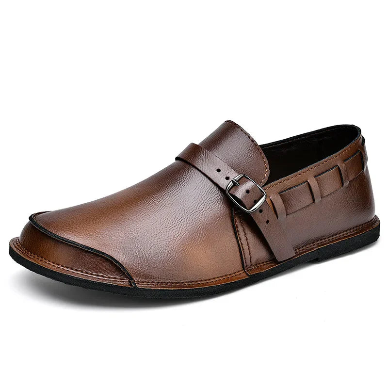 Mocasines de piel con hebilla