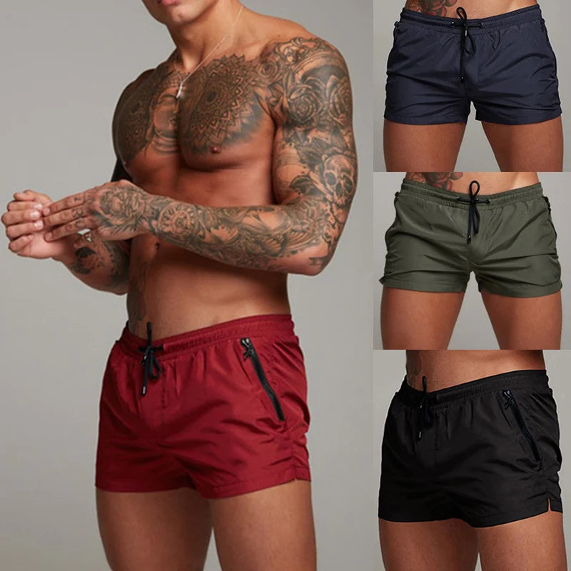 Shorts de baño con bolsillos con cremallera