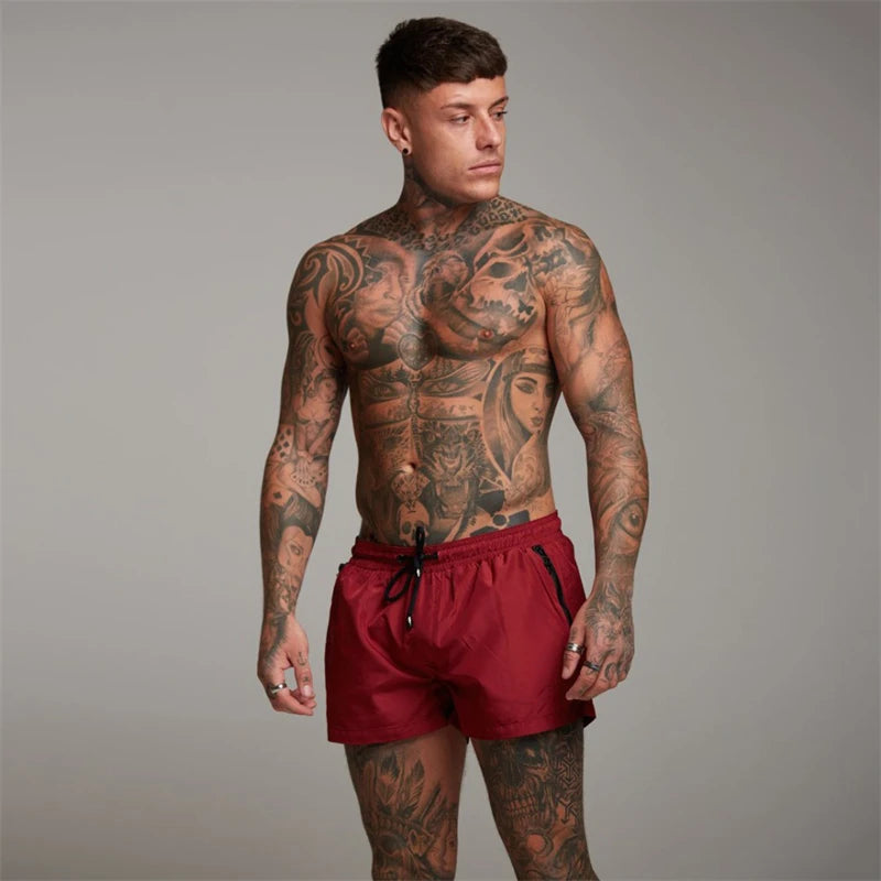 Shorts de baño con bolsillos con cremallera