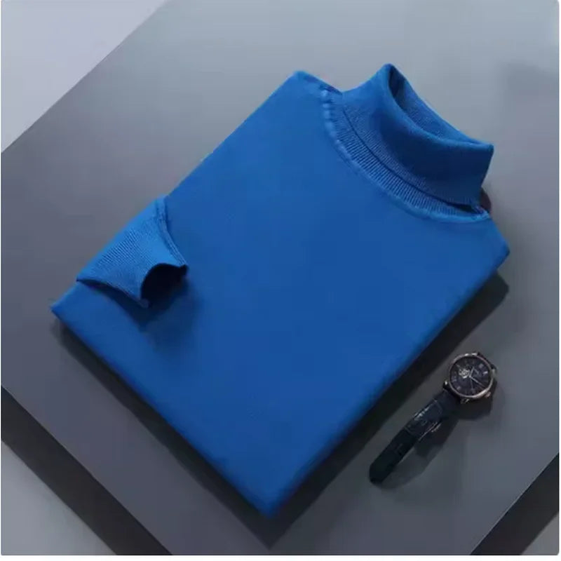 Cuello alto grueso de lana elegante