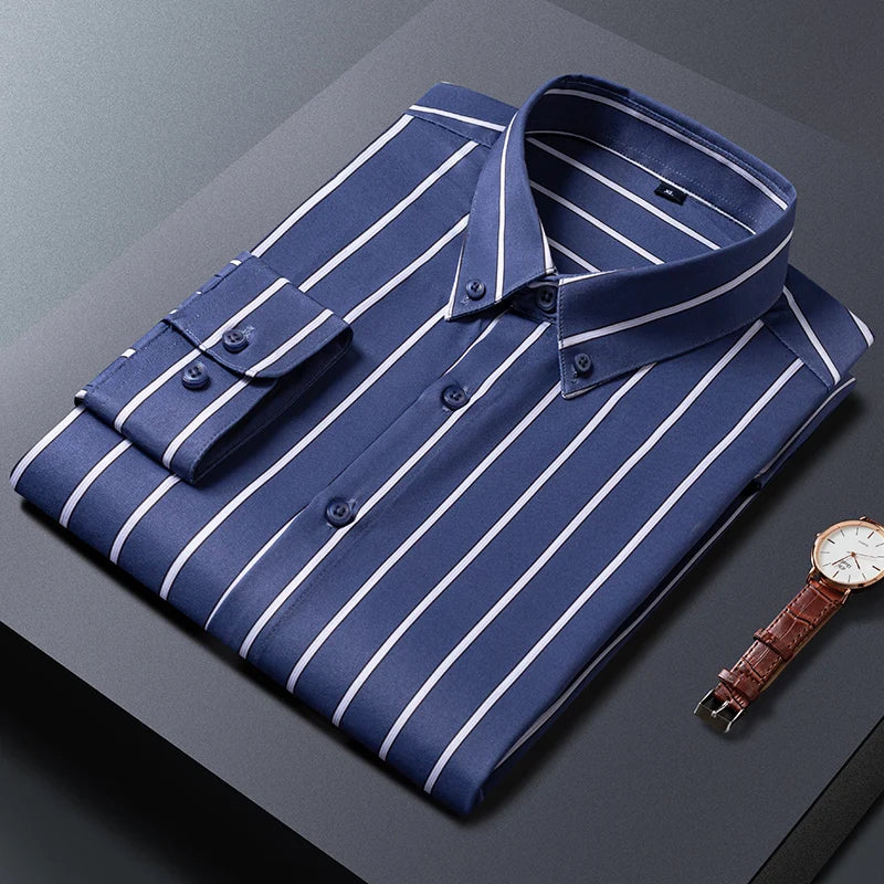 Elegante camisa de rayas para hombre