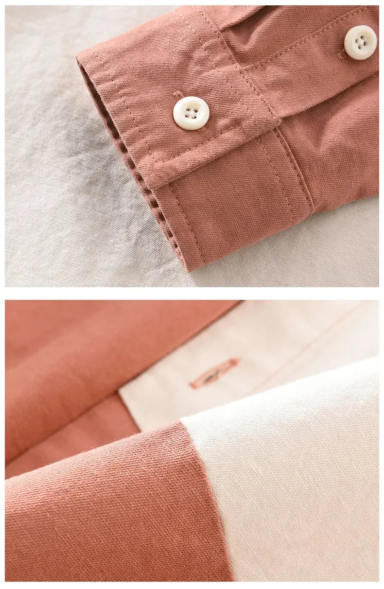 Camisa bicolor de algodón