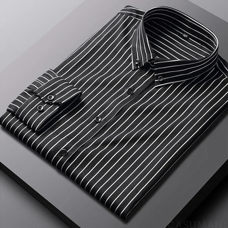 Camisa casual de rayas para hombre