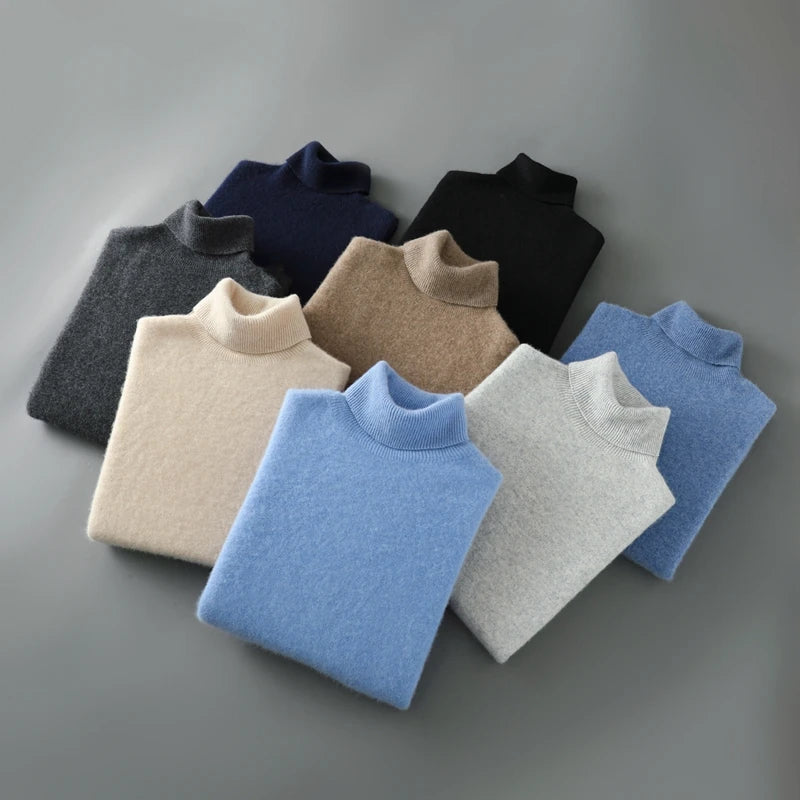 Elegante cuello alto de lana