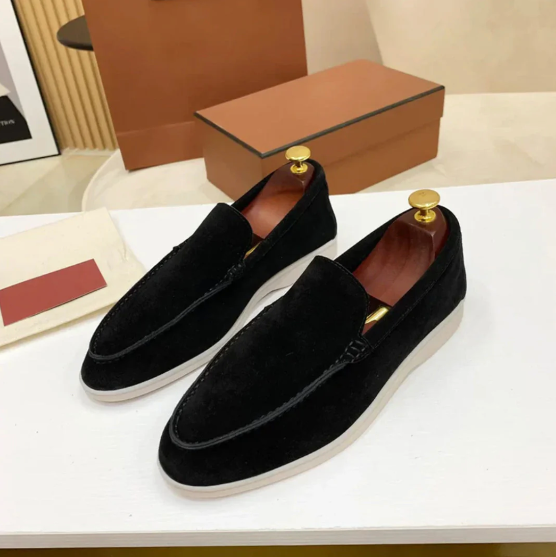 Mocasines clásicos de ante