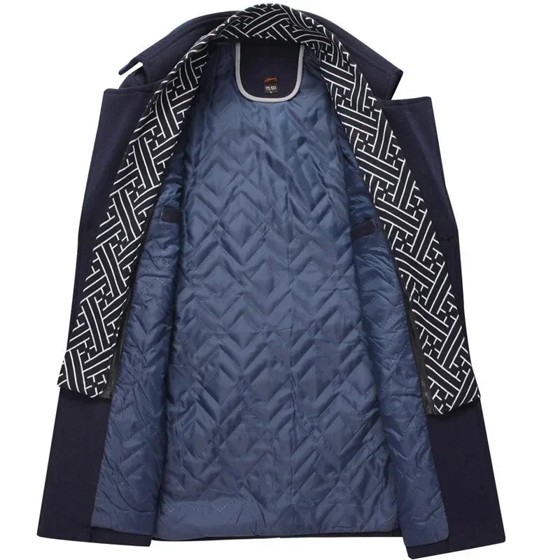 Elegante abrigo de lana