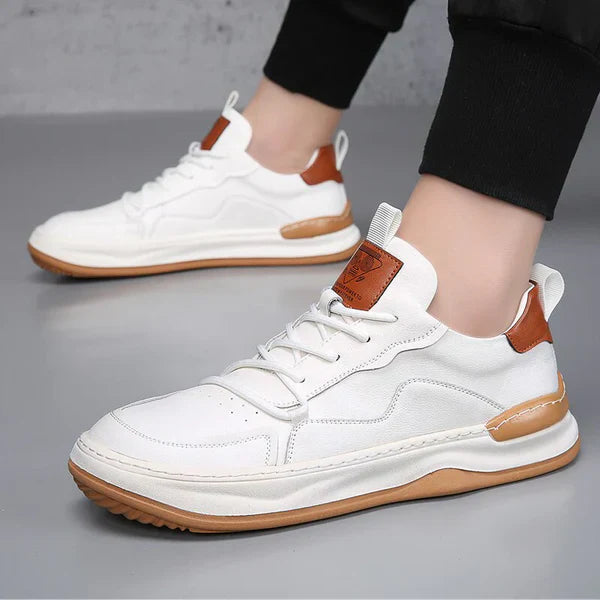 Zapatos de piel con suela alta